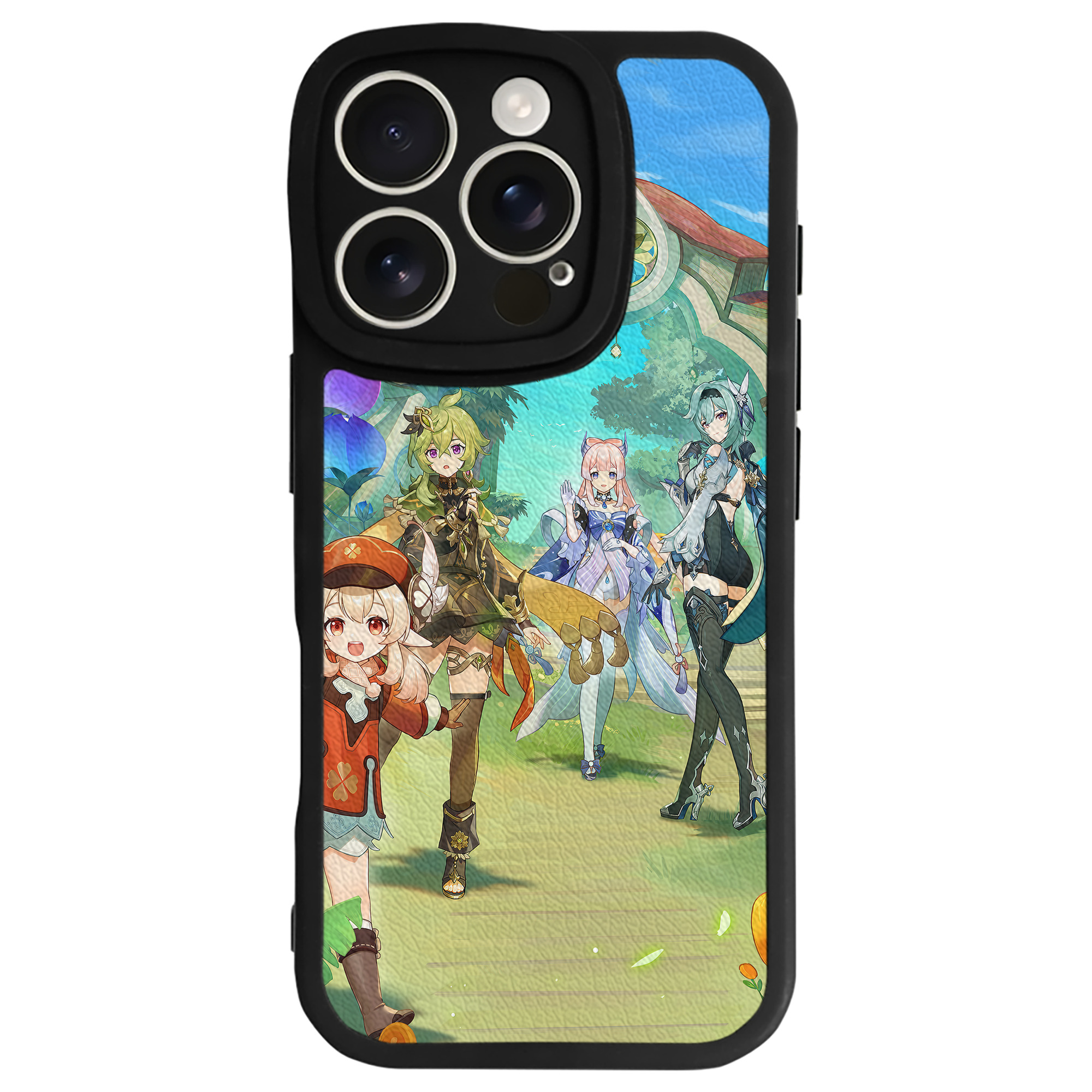 げんし神 genshin 【iPhone 16シリーズ対応】シリコンスマホケース（レザー調） 材質：シリコン